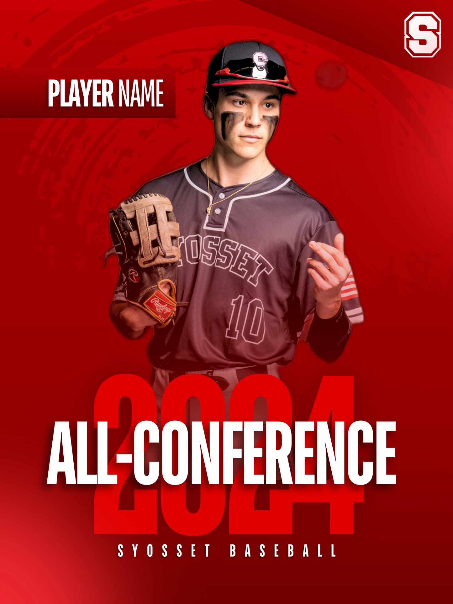 Portrait Player Award Template - Canva Social Media Sports Graphic