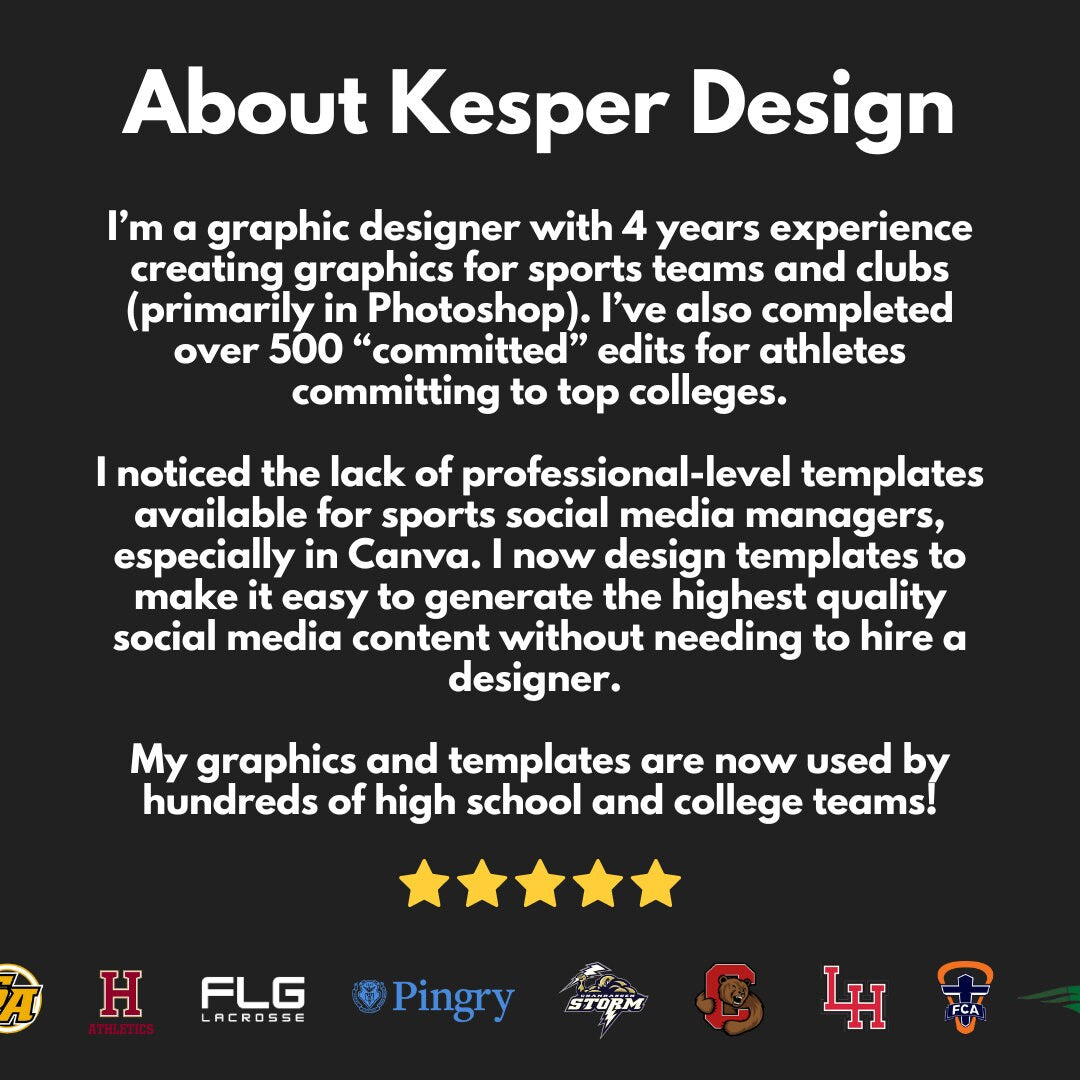 CUSTOM College Sports Commitment Edit - Any Sport, Any School