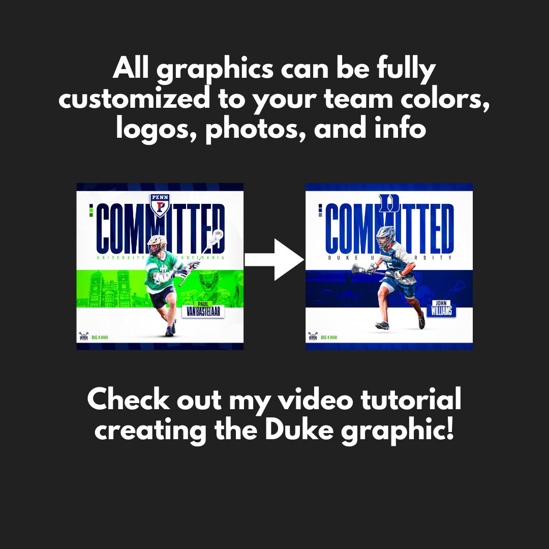 Pro-Level Photoshop Sports Social Media Templates - Committed, Tryouts, Tournament, Player Spotlight, Annoucement Poster (Red)