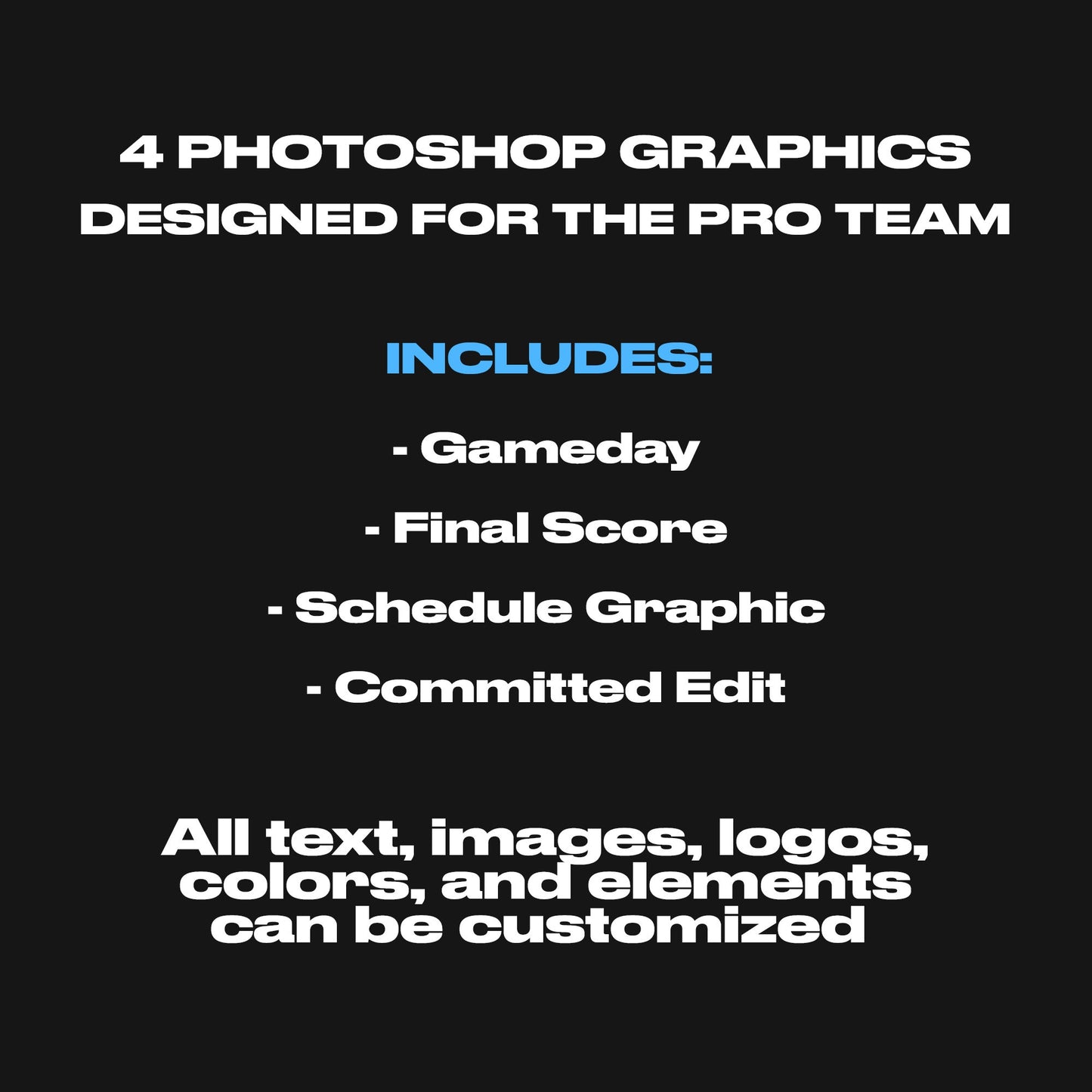 Pro-Level Photoshop Sports Social Media Templates - Gameday, Final Score, Committed, Schedule Graphics