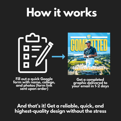 CUSTOM College Sports Commitment Edit - Any Sport, Any School