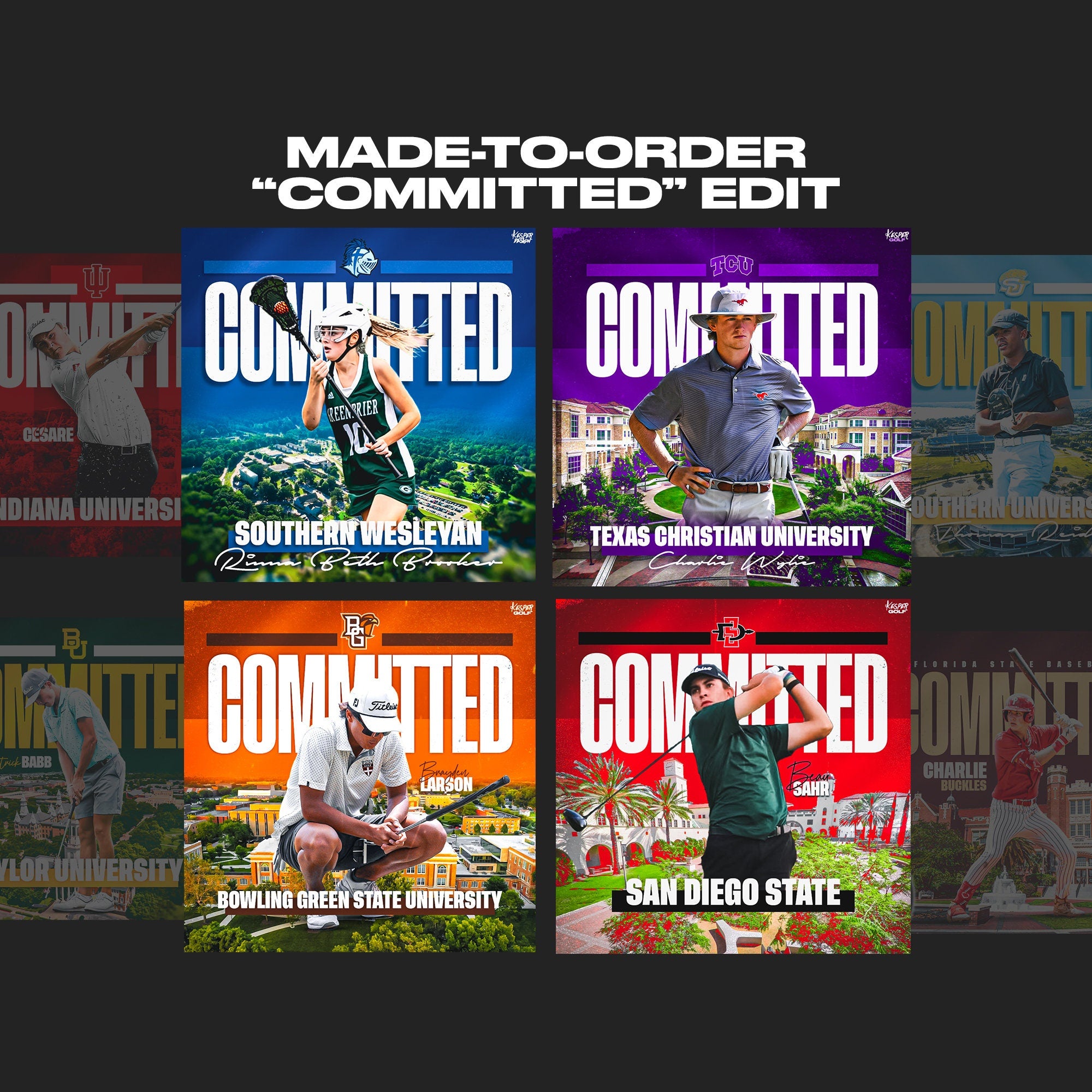 CUSTOM College Sports Commitment Edit - Any Sport, Any School – Kesper ...