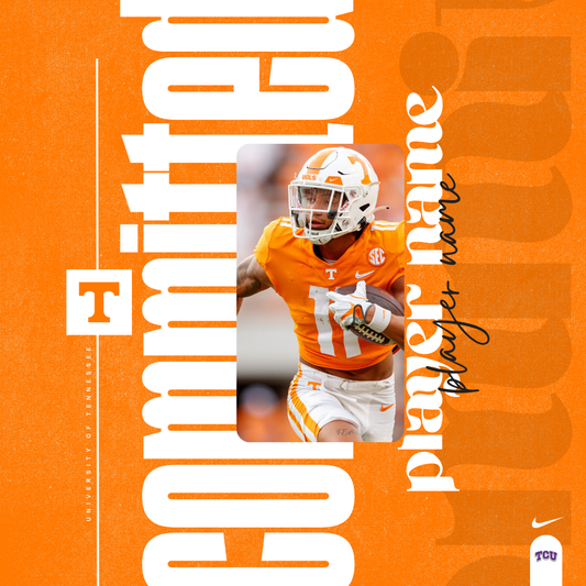 Committed Template - Canva Social Media Sports Graphic