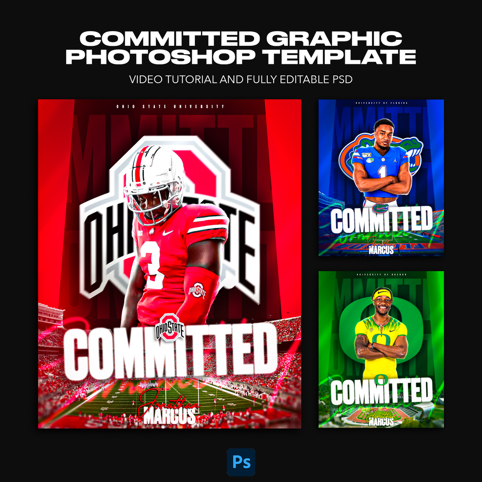 Create Your Own Professional Committed Graphic - Photoshop Template Wi ...
